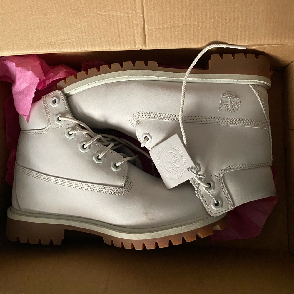 Off white Timberland boots